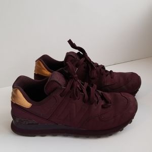 New balance 574 burgundy sneakers